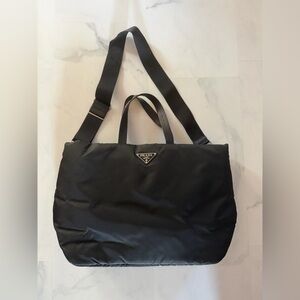 Prada Black Nylon Puffer Tote